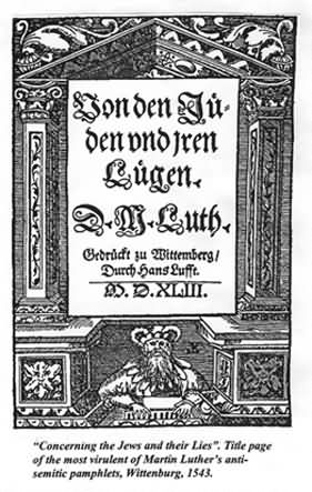 Cover of 'Concerning the Jews and their Lies' by Martin Luther, published in 1543